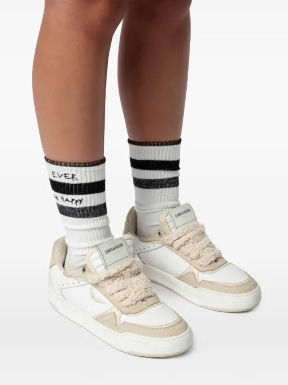 NIB | Zadig & Voltaire | Women's Low-Top Wings Sneakers with snakeskin details - Picture 2 of 14